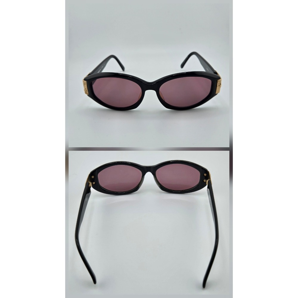 Yves Saint Laurent Vintage Sunglasses Black Gold YSL Logo Made in Japan - Picture 3 of 7